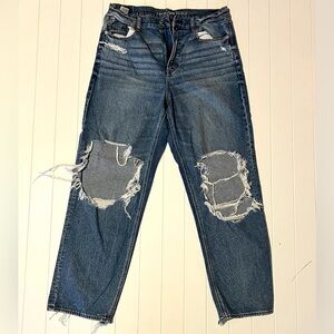 American Eagle Outfitters Distressed Blue Boyfriend Jeans